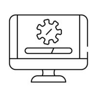 software updates repair computer line icon illustration vector