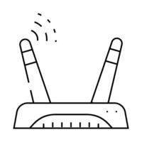 wireless setup repair computer line icon illustration vector