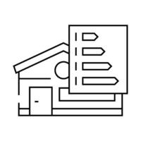 building energy efficient line icon illustration vector
