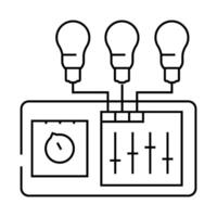 lighting controls efficient line icon illustration vector
