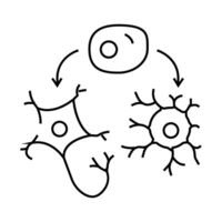 neurogenesis neuroscience neurology line icon illustration vector