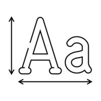 typography ux ui design line icon illustration vector