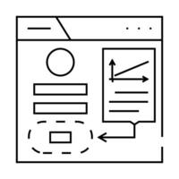 fitts law ux ui design line icon illustration vector