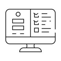 usability testing ux ui design line icon illustration vector
