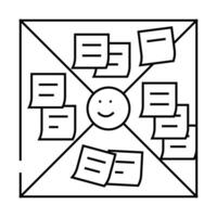 empathy map ux ui design line icon illustration vector
