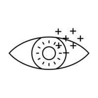 eye tracking ux ui design line icon illustration vector