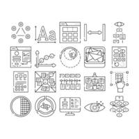 ux ui design app website icons set vector