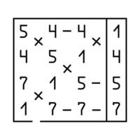 radix sort algorithm line icon illustration vector