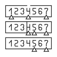 binary search algorithm line icon illustration vector