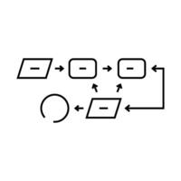 apriori algorithm line icon illustration vector