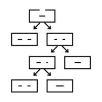 decision tree algorithm line icon illustration vector