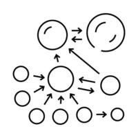 pagerank algorithm line icon illustration vector