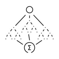 random forest algorithm line icon illustration vector