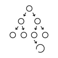 breadth first search bfs line icon illustration vector