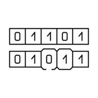 genetic algorithm line icon illustration vector