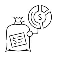 asset allocation financial advisor line icon illustration vector