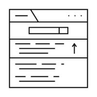 serp search engine results page line icon illustration vector