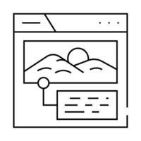 alt text seo line icon illustration vector