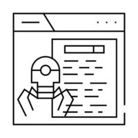 crawling seo line icon illustration vector