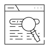 seo friendly url line icon illustration vector