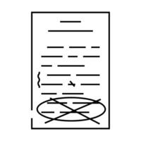 proofreading text technical writer line icon illustration vector