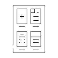 document templates technical writer line icon illustration vector