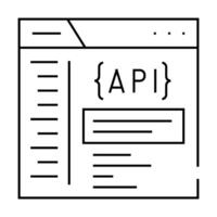 api documentation technical writer line icon illustration vector