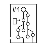 version control technical writer line icon illustration vector