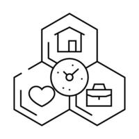 work life integration time line icon illustration vector