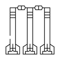 wicket croquet game line icon illustration vector