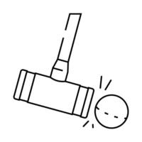 stroke croquet game line icon illustration vector