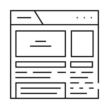 Rico fragmentos seo línea icono ilustración vector