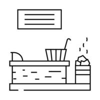 steam room line icon illustration vector