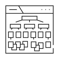 silo structure seo line icon illustration vector