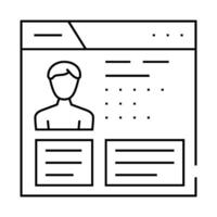 persona ux ui design line icon illustration vector