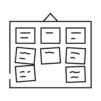 card sorting ux ui design line icon illustration vector