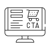 call to action cta ux ui line icon illustration vector