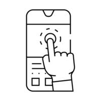 user testing ux ui design line icon illustration vector