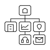 information architecture ux ui design line icon illustration vector