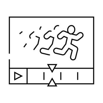 movimiento diseño ux ui diseño línea icono ilustración vector