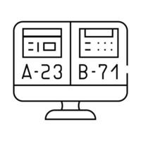 ab testing ux ui design line icon illustration vector