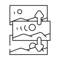 parallax scrolling ux ui design line icon illustration vector