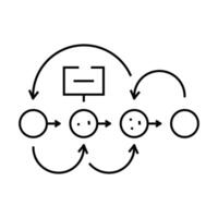 design thinking ux ui line icon illustration vector