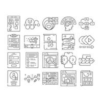 ui ux web interface mobile icons set vector