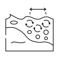 current generator tidal power line icon illustration vector
