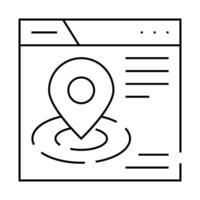 location targeting seo optimization line icon illustration vector