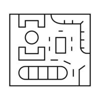 coworking layout line icon black illustration vector