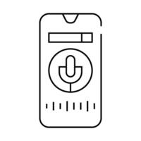 voice search optimization seo line icon illustration vector