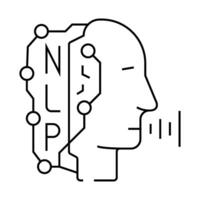natural language processing nlp seo line icon illustration vector