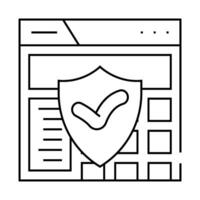 trust signals seo line icon illustration vector